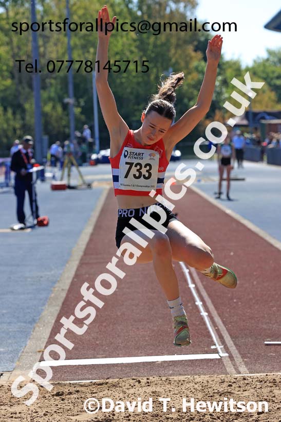 Womens long jump, 2025 North Eastern Track and Field Champs., Shildon, County Durham. Photo: David T. Hewitson/Sports for All Pics